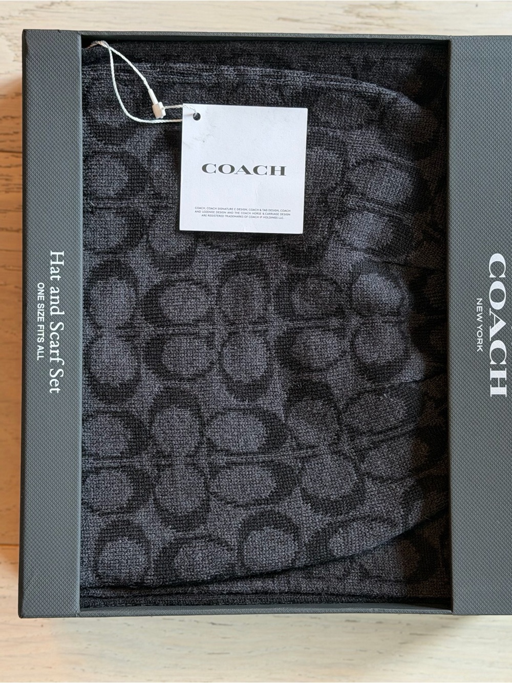 Coach Hat and Scarf Gift Set